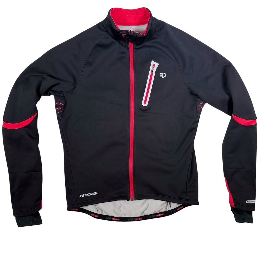 Pearl Izumi PRO Softshell Cycling Jacket Mens Black Red Full Zip 11131011 FW11
